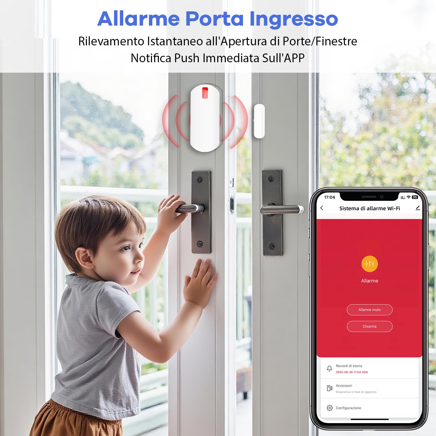YISEELE Allarme Casa Senza Fili: Antifurto casa connettività 5 GHz Wi-Fi - Incluso 1 Sirena 125DB - 1 Pet Immunity PIR - 10 Sensori Porta/Finestra - 2 Telecomandi - 1 Hub - Compatibile Alexa & Google