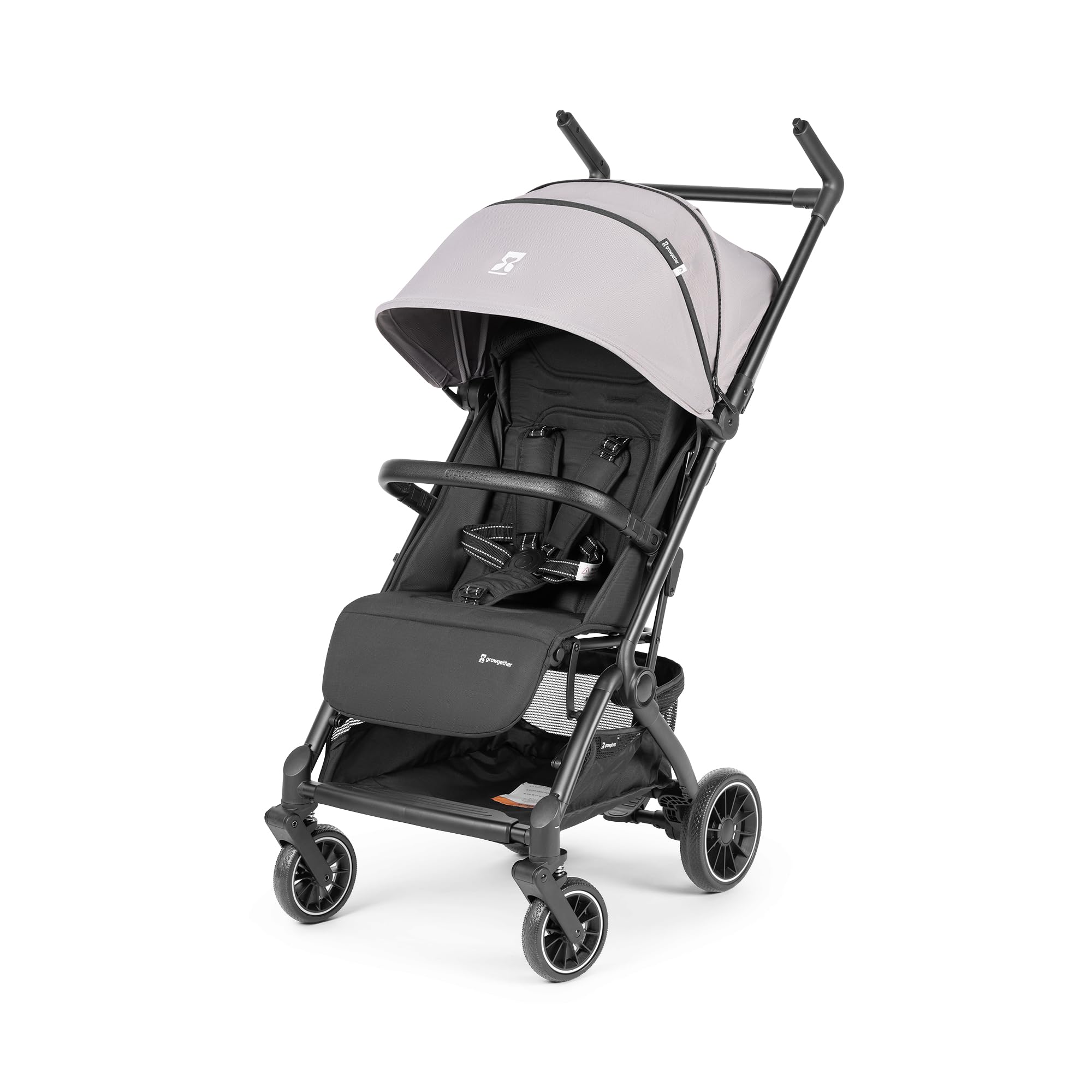 GOLITE Travel Stroller | Cabin Compatible Lightweight Stroller for Baby & Toddler | 5 Point Safety Harness | Full Recline | 360° Swivel Shock Absorber Wheels | Compact Fold | Mosquito Net Included | 0-4 Years (Up to 22 kg) Grey-image-33