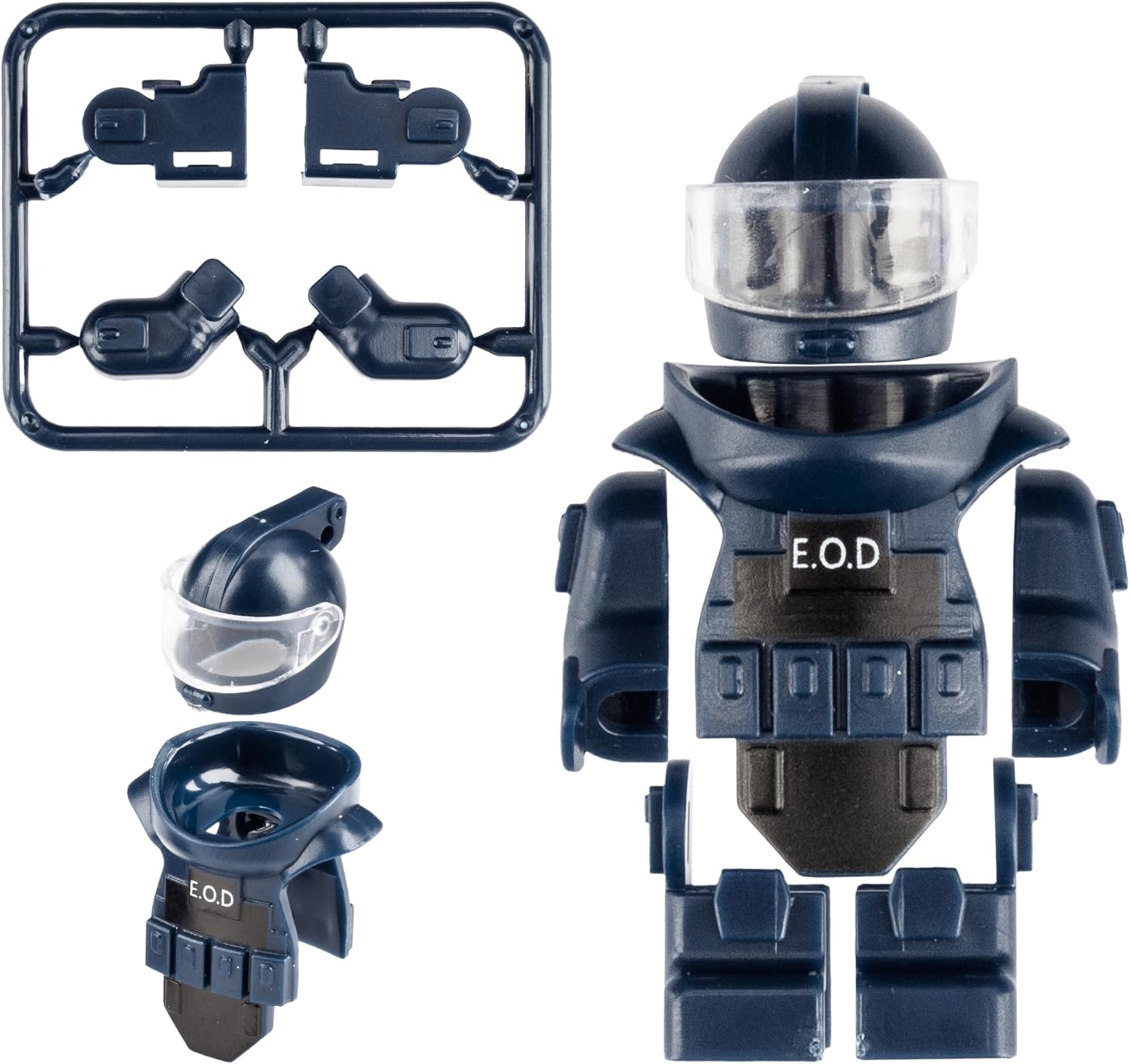 Toy Soldiers Figures 4 Color Bomb Disposal Suit Armor E.O.D Suit Toys Military Equipment Custom Minifigure Compatible with Mini Figure of Major Brand, 3 Years Old and up