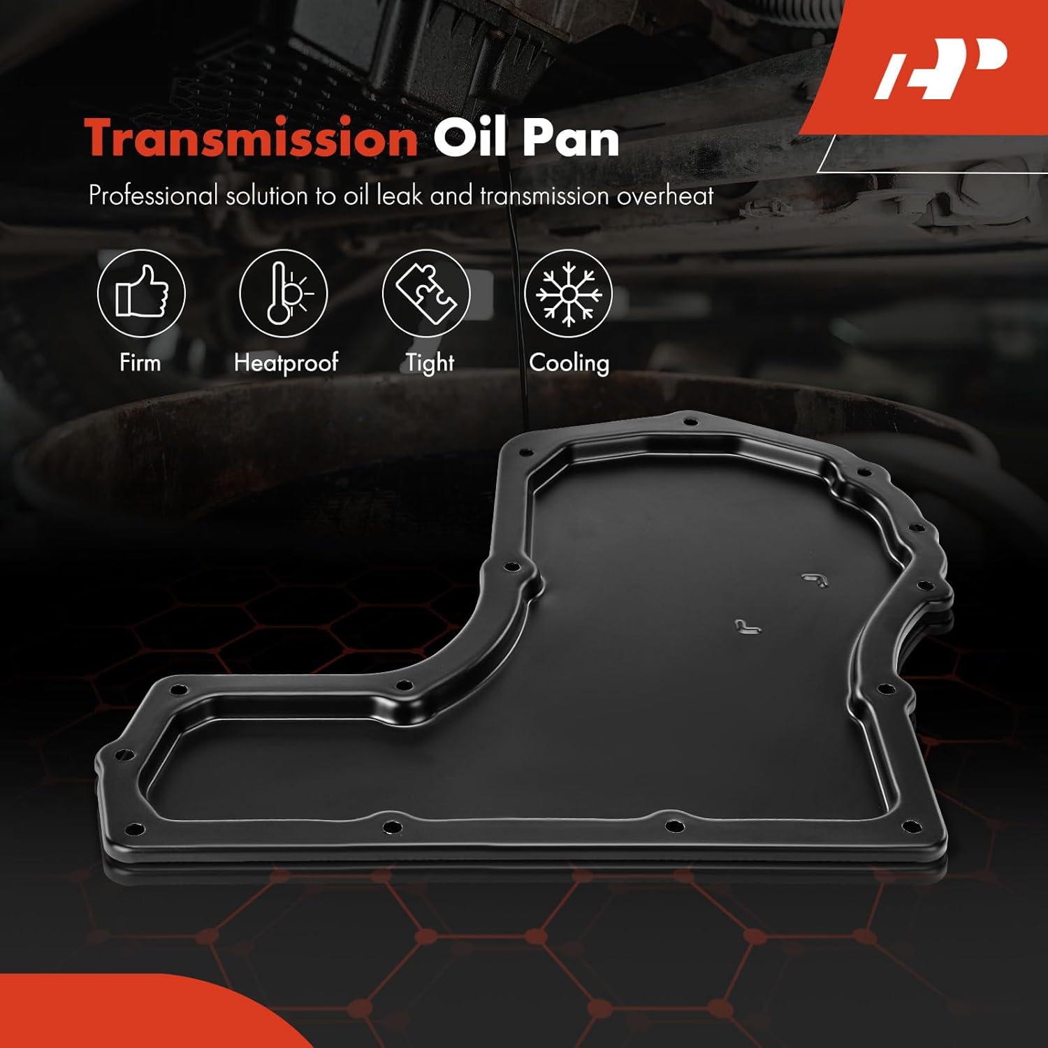 A-Premium Transmission Oil Pan with Gasket Compatible with 4T40-E 4T45-E Transmission & Chevy Cavalier Cobalt HHR Malibu & Pontiac G5 G6 Grand Am Sunfire & Saturn Aura L100/200/300