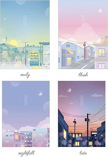 Miniatura 2 de Bonito cuaderno de planificación coreano con forro estético para niñas, mujeres, universidad, escuela, 64 páginas cada uno, 10.1 x 7.3 pulgadas,