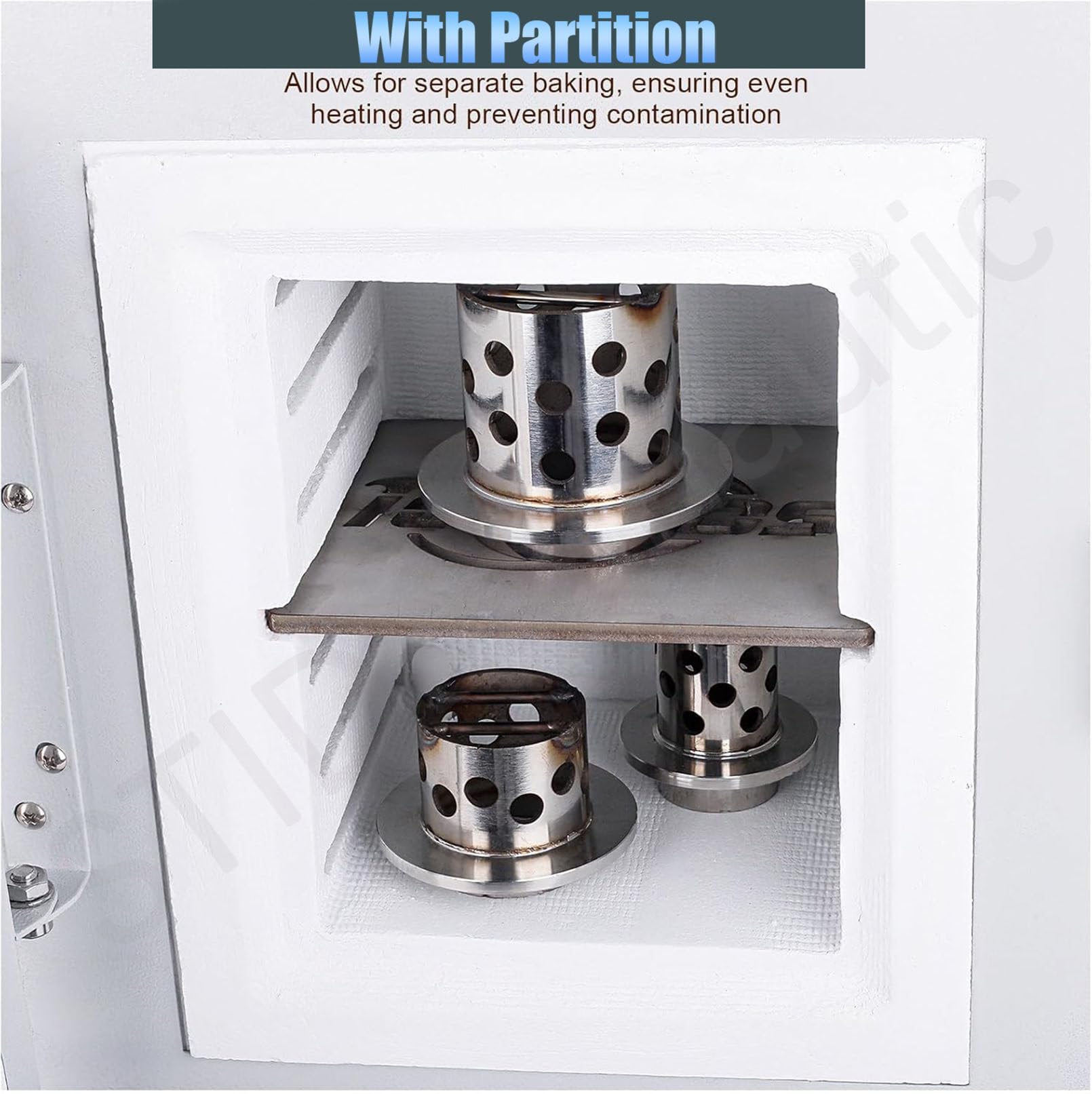 Forno elettrico per la creazione di gioielli, la fusione di metalli, la smaltatura di ceramiche,forno a muffola elettrico chiuso in ceramica da laboratorio da 1500W,con finestra di osservazione