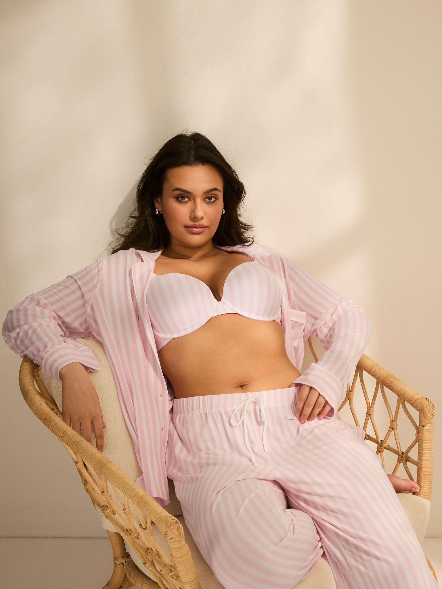 Victoria's Secret Conjunto de pijama modal, camisa de manga larga con botones y pantalones de pijama, ropa de dormir para mujer (XS-XXL)