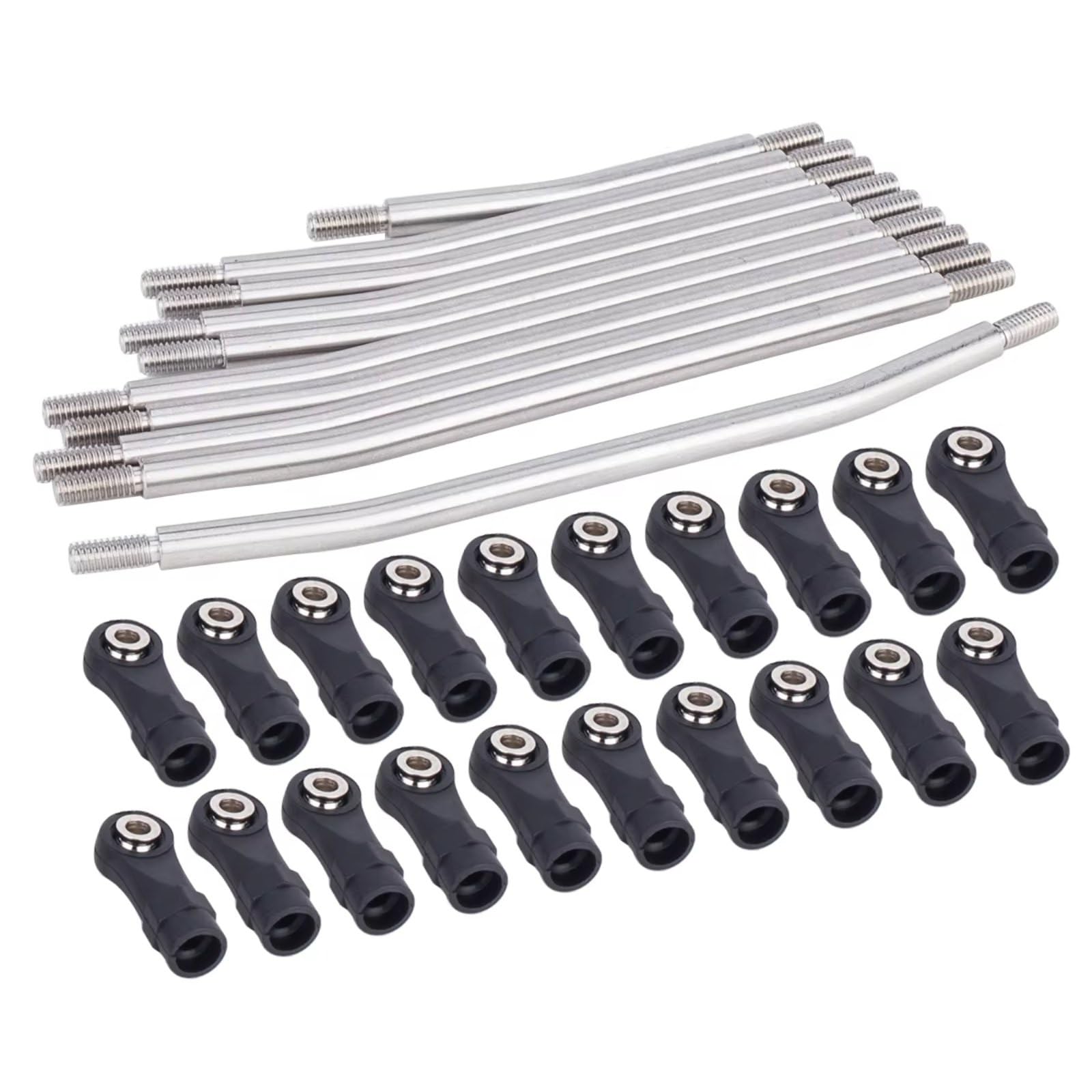 for Axial for SCX10 II 90046 1/10 10Pcs 313/324mm Stainless Steel Linkage for Chassis Link Rod Set RC Crawler Upgrade Parts Accessories RC Car Accessories(313mm A)