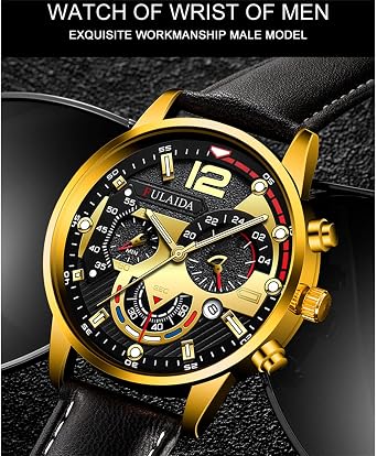 Bj7135-02e Men's Stainless Case Leather Analog Wrist Watch Gprb1000-1