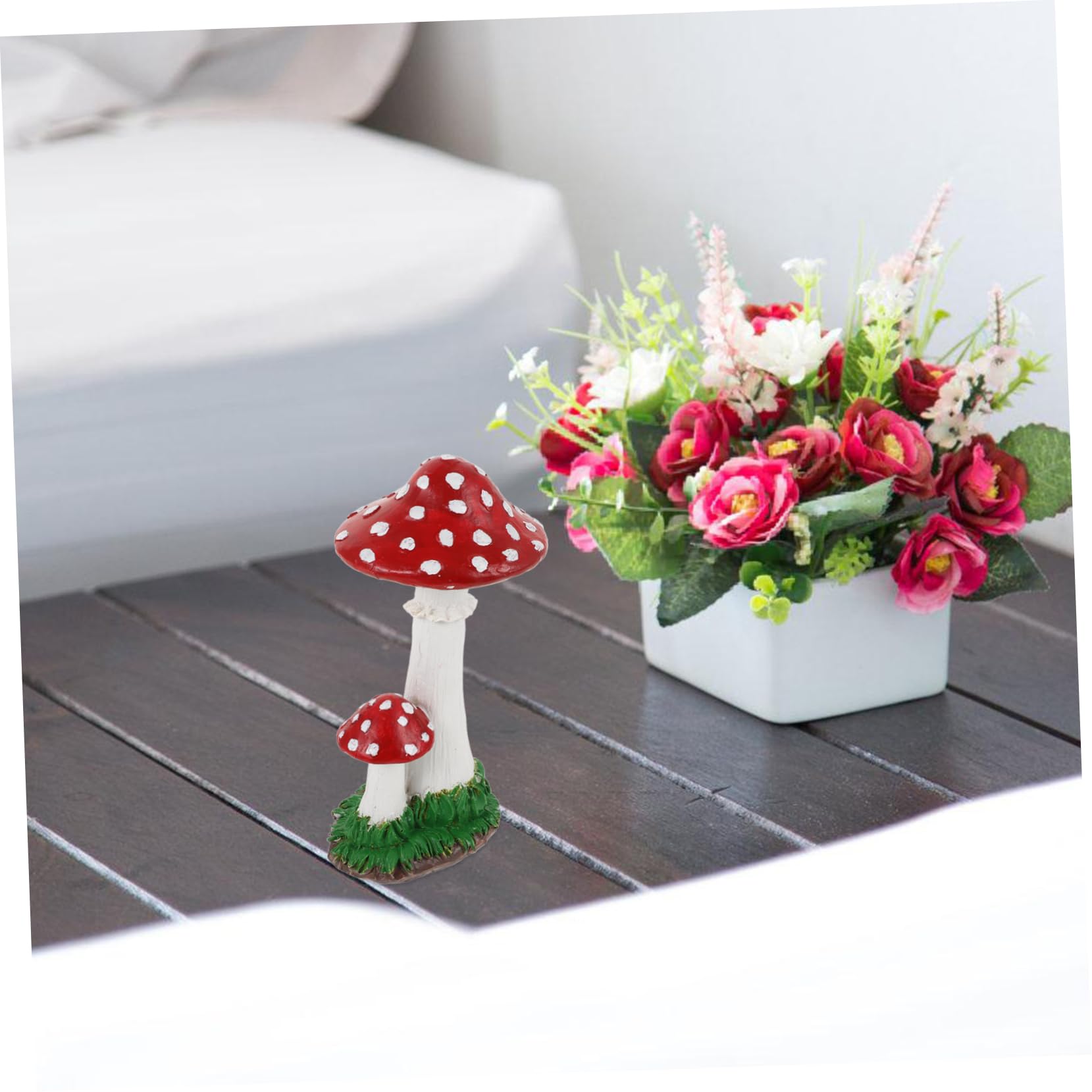 NUOBESTY 3stücke Mushroom Ornament Resin Lustige Gartenfigur Für Außenbereich Dekorative Pilzstatue Für Garten Und Terrasse Wetterbeständig Und Charmant Für Gartenliebhaber
