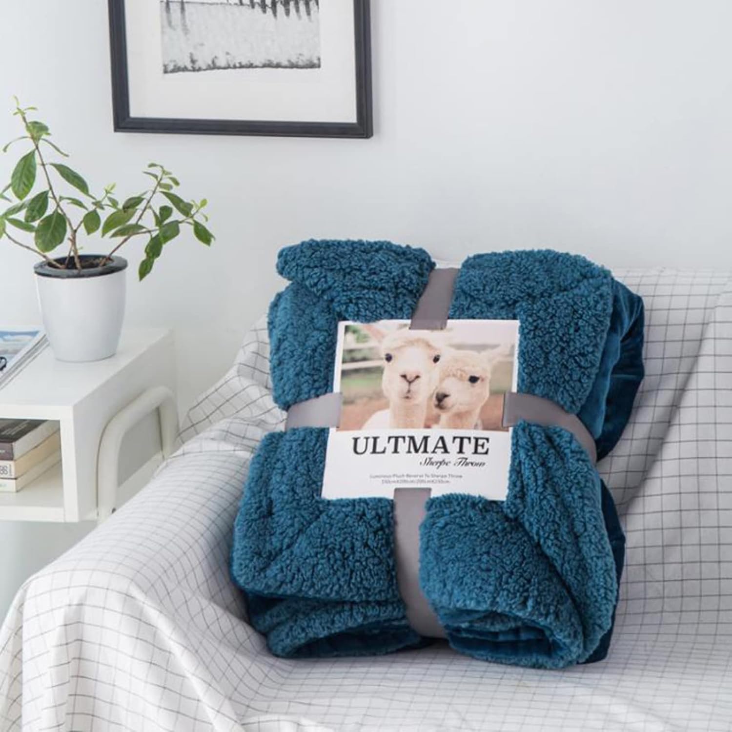 Blanket, Knitted Blanket, Warm, Fluffy Blanket, Large, Cute, Knee Blanket (Pattern 23, Single, 200 x 230 cm)