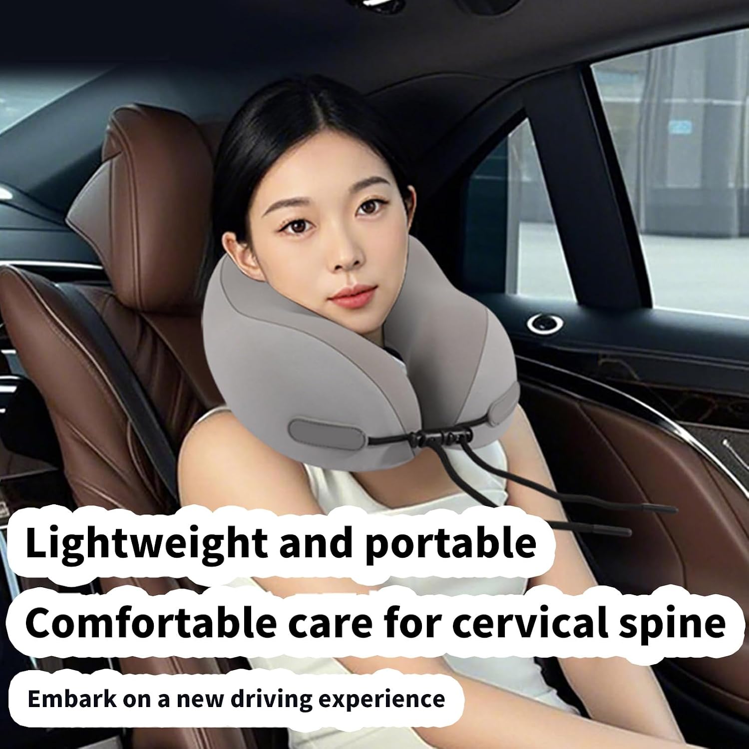 Neck Pillow Cushion with Memory Foam for Travelers and Driver Enhanced Comfort in Cars Airplanes Ergonomic Travel Cushion