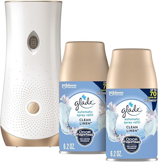 Glade Automatic Spray Refill And Holder Kit, Clean Linen - Thumbnail 4