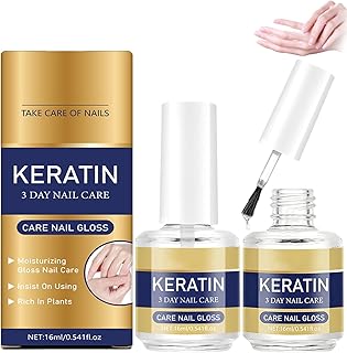 2PCS Keratin Nail Care Oil - Moisturizing Treatment for Strong, Glossy Nails, Repairs Dry & Weak Nails with Aloe Vera & Lavender