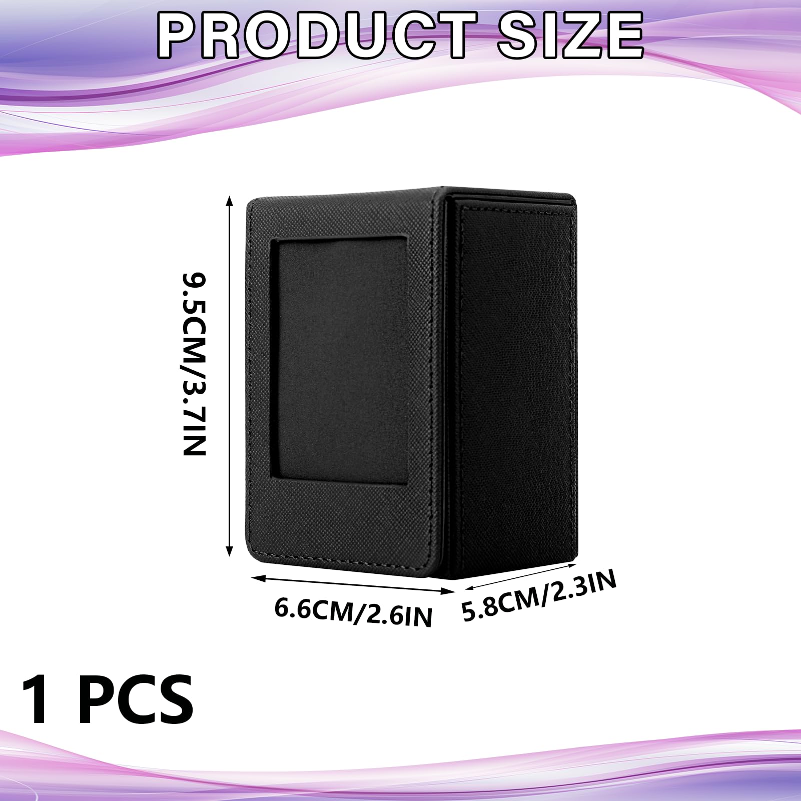 Boîte de Rangement Photo pour Instax Mini – Étui de Stockage 3 Pouces Noir, Compatible avec Fujifilm Instax Mini Film (54x86mm)