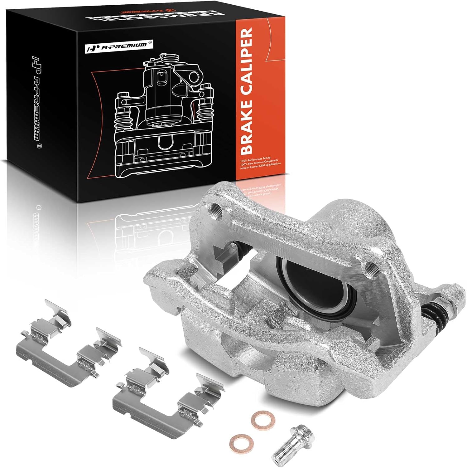 A-Premium Disc Brake Caliper Assembly with Bracket Compatible with Kia Model - Soul 2019 2020 2021 2022 2023, 2.0L, Front Right Passenger Side