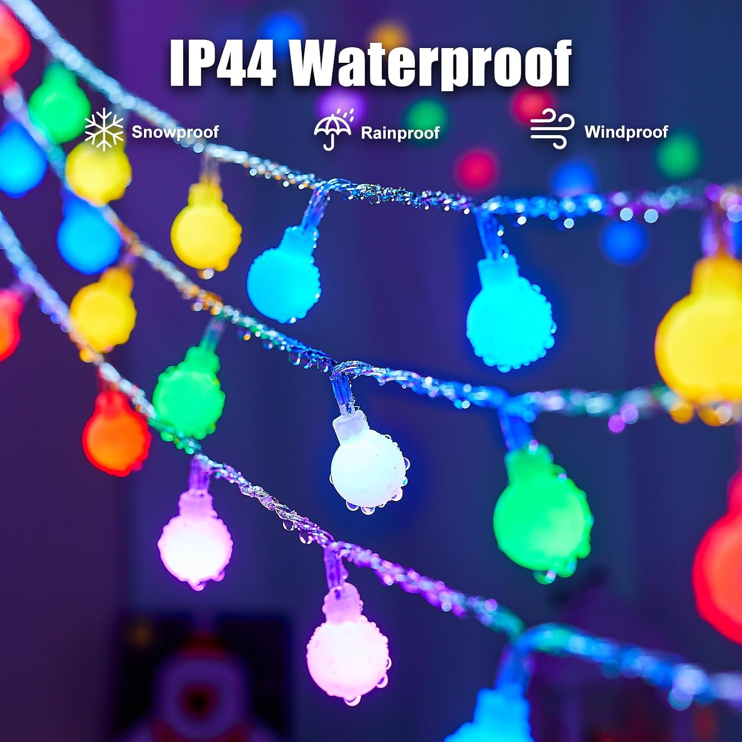 Minetom string lights with IP44 waterproof rating