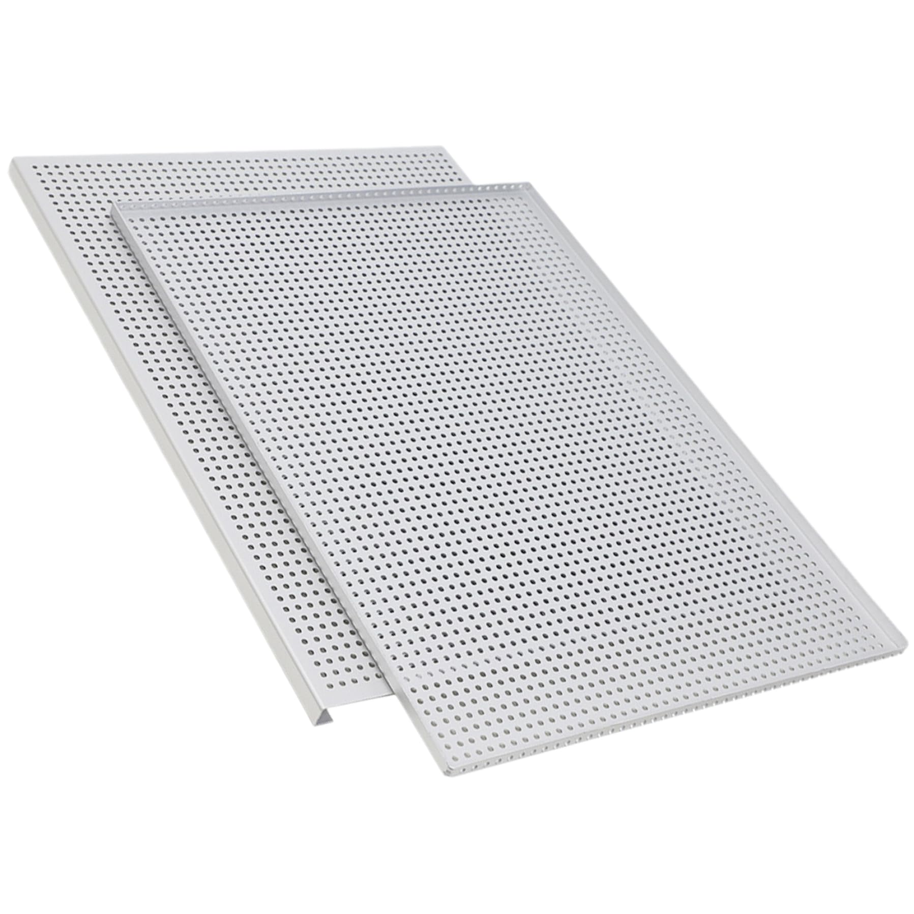 Hojas de hojaldre para hornear 2 unids/set Bandeja para hornear perforada de aleación de aluminio de grado alimenticio Bandeja antiadherente Mille Feuille multiusos para postre de carne