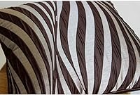 Vista 44 de The HomeCentric Funda de almohada, fundas marrones, fundas de almohada geométricas japonesas ópticas, fundas de almohada de 24 x 24 pulgadas, fundas