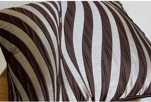 Miniatura 44 de The HomeCentric Funda de almohada, fundas marrones, fundas de almohada geométricas japonesas ópticas, fundas de almohada de 24 x 24 pulgadas, fundas