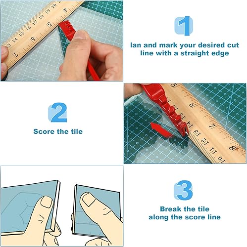 Miniatura 5 de Honoson Herramienta de corte de vidrieras DIY para espejo de 0.079 in a 0.787 in, estilo lápiz, punta de carburo de alimentación de aceite,
