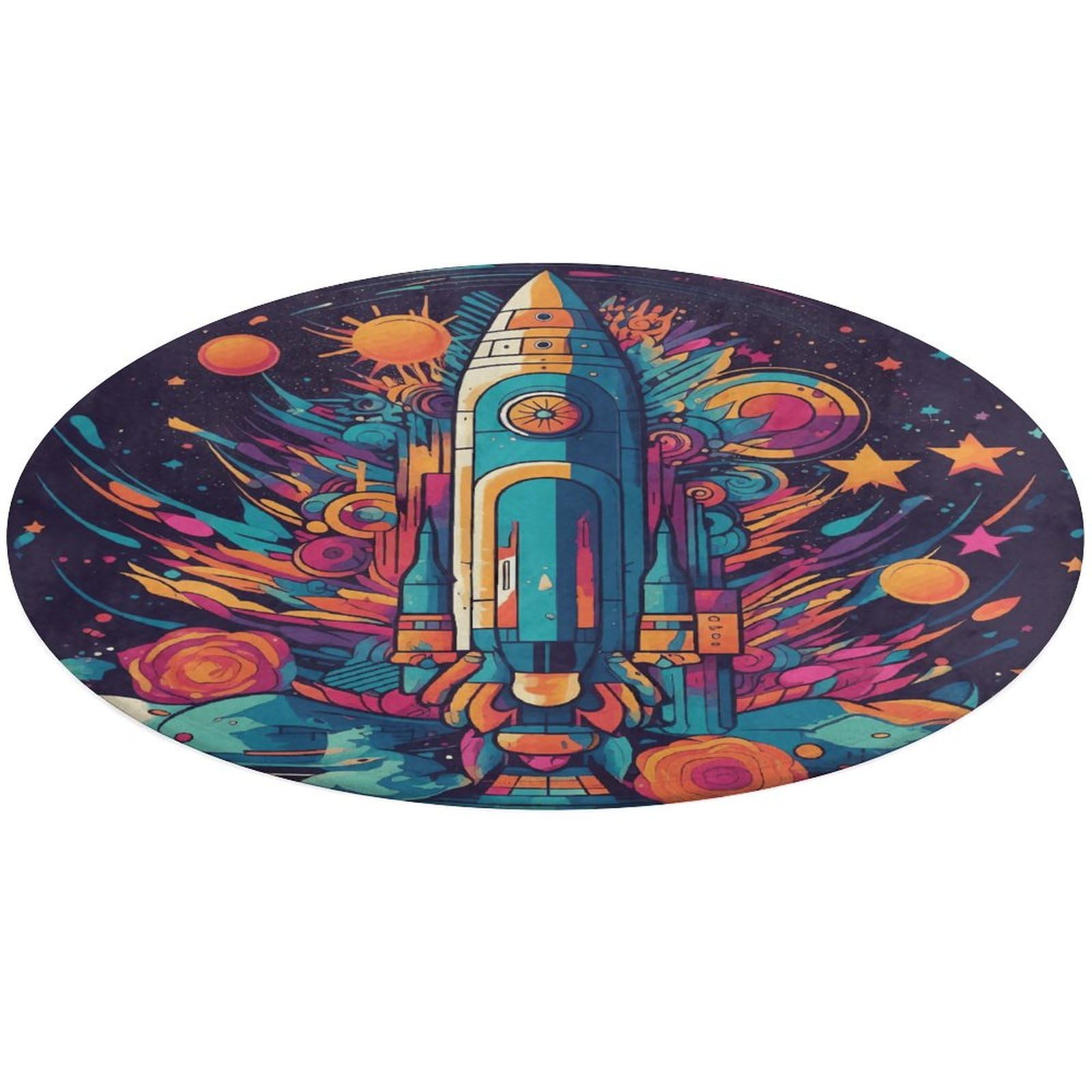 Alfombra lavable para baño y cocina con diseño espacial antimanchas