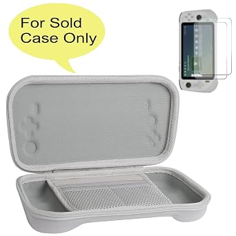 co2CREA Hard Case for Logitech G Cloud Gaming Handheld, White | Case with 2-Pack Screen Protector, Portable Travel Bag Replacement with Custom Molded Interior and Handle
