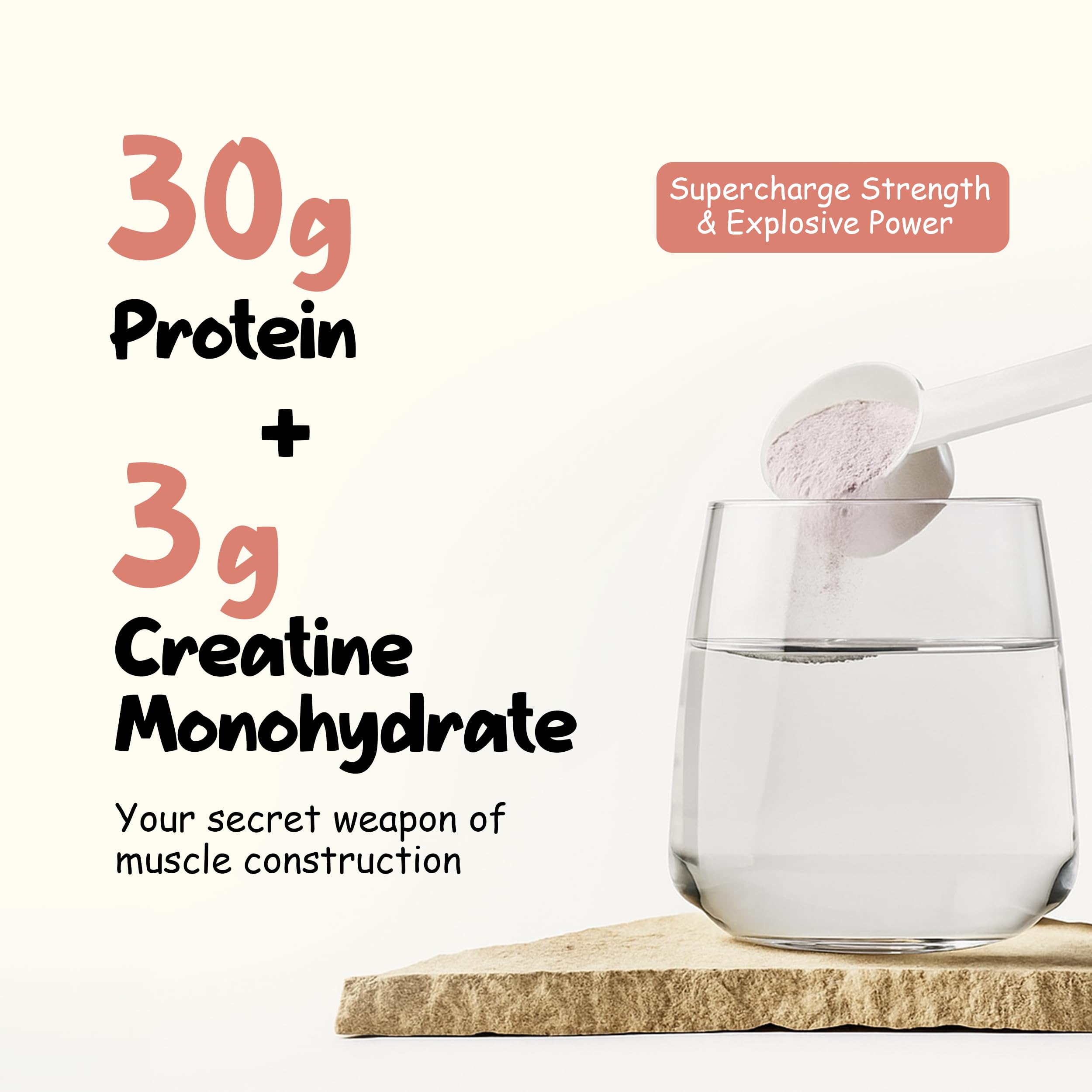 Protyze Nitro Clear Whey Protein (Pink Guava Flavour) | 26 Servings | 30g Protein with 3g Creatine Monohydrate per scoop | Strong Muscle Growth & Recovery — Amazon image 2