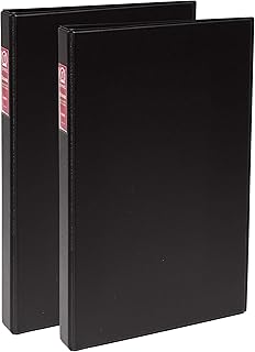 Avery Legal-Size Durable 3 Ring Binders, 1" Round Rings, Holds 8.5" x 14" Paper, Black, 2 Pack (17709)
