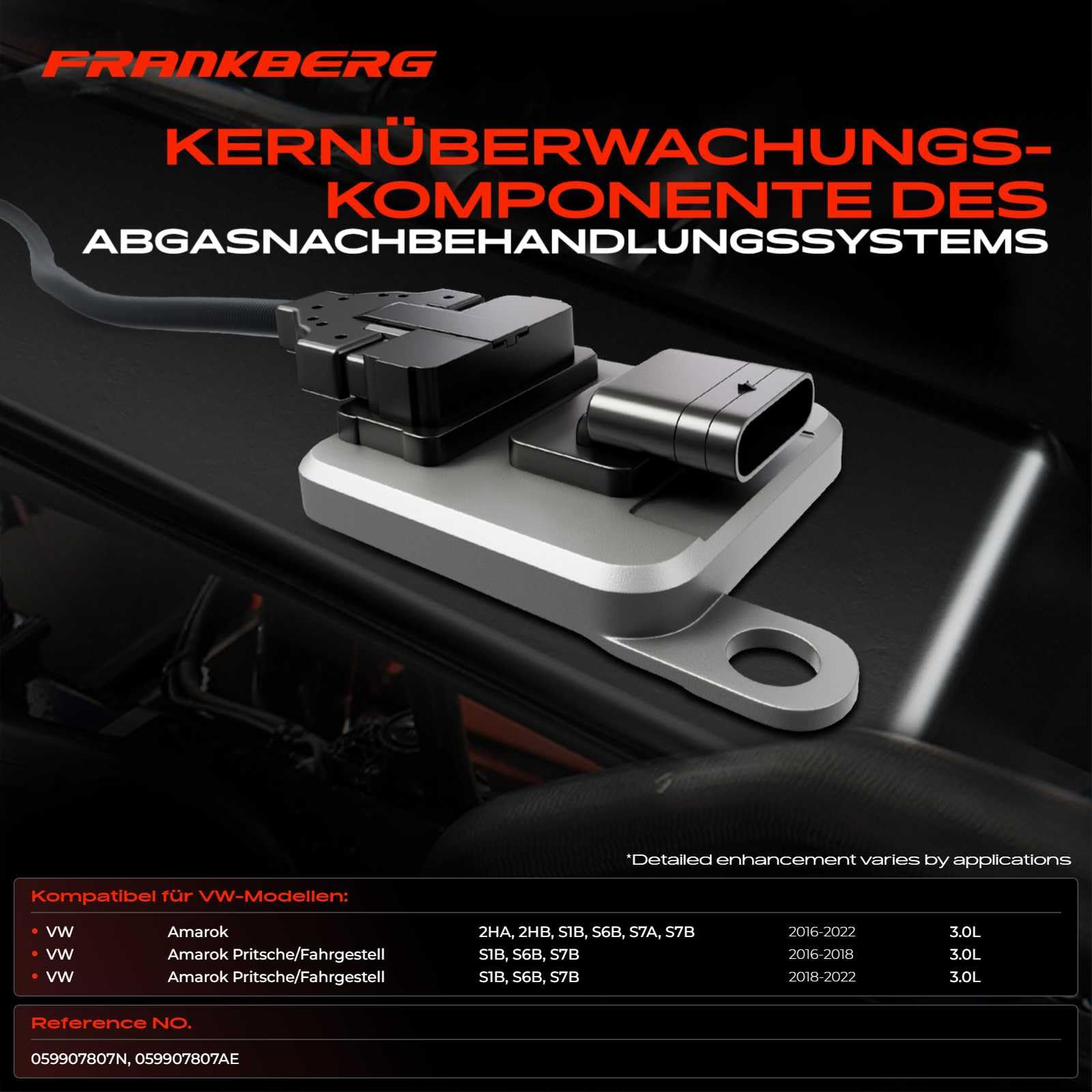 Frankberg Noxsensor Klopfsensor Sensor 5-Polig Kompatibel mit A.m.a.r.o.k Pritsche/Fahrgestell S1B S6B S7B A.m.a.r.o.k 2HA 2HB S1B S6B S7A S7B Replace# 059907807N,059907807AE