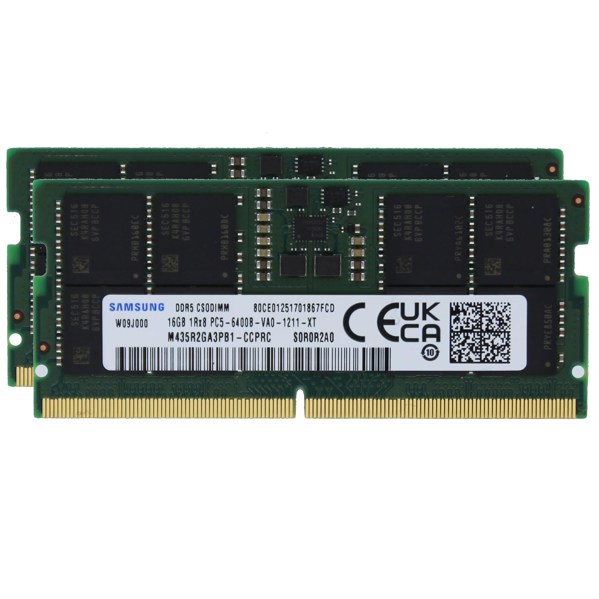 Samsung 32GB (2x16GB) DDR5 6400MHz PC5-51200 CSODIMM Clocked
