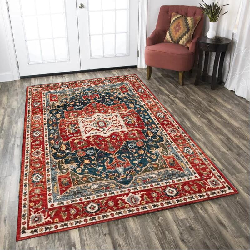 Tapis vintage multicolore au design oriental raffiné de 120x160cm