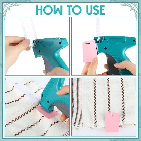 Honoson 2006 Pcs Clothing Price Tags Gun with Tags Set, Colorful