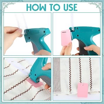 Honoson 2006 Pcs Clothing Price Tags Gun with Tags Set, Colorful