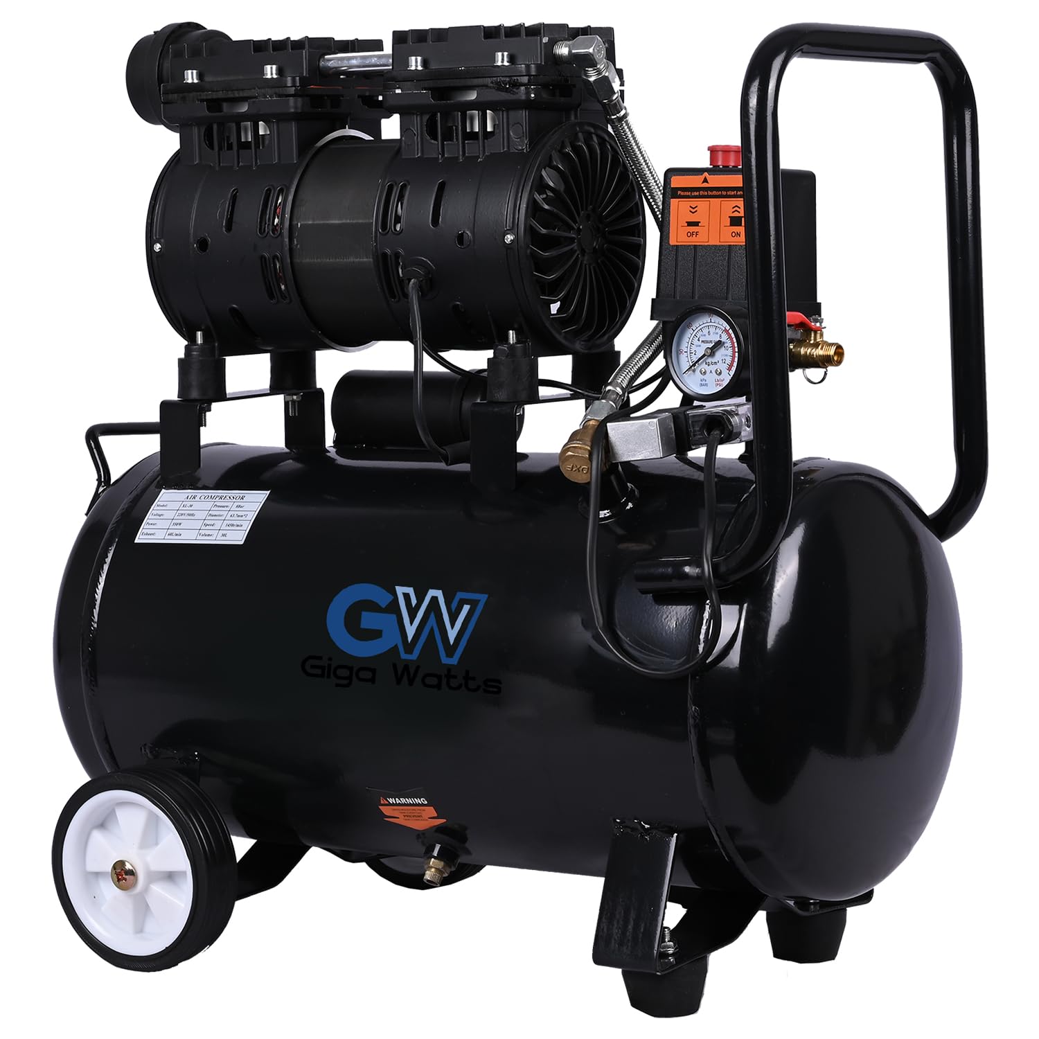 GIGAWATTS XL30 Air Compressor 30L 550W Air Pressure 120 PSI OilFree