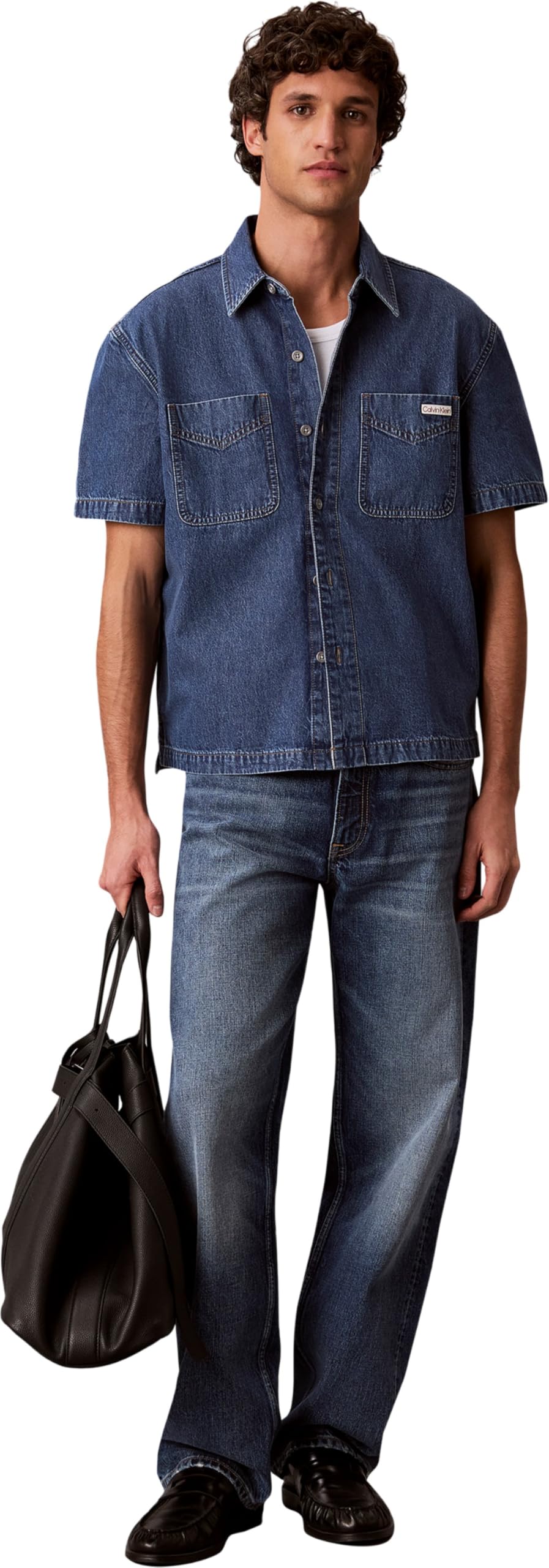 Calvin Klein Beckford Blue Short Sleeve Shirt Lv04rf711g Altre Camicie Uomo