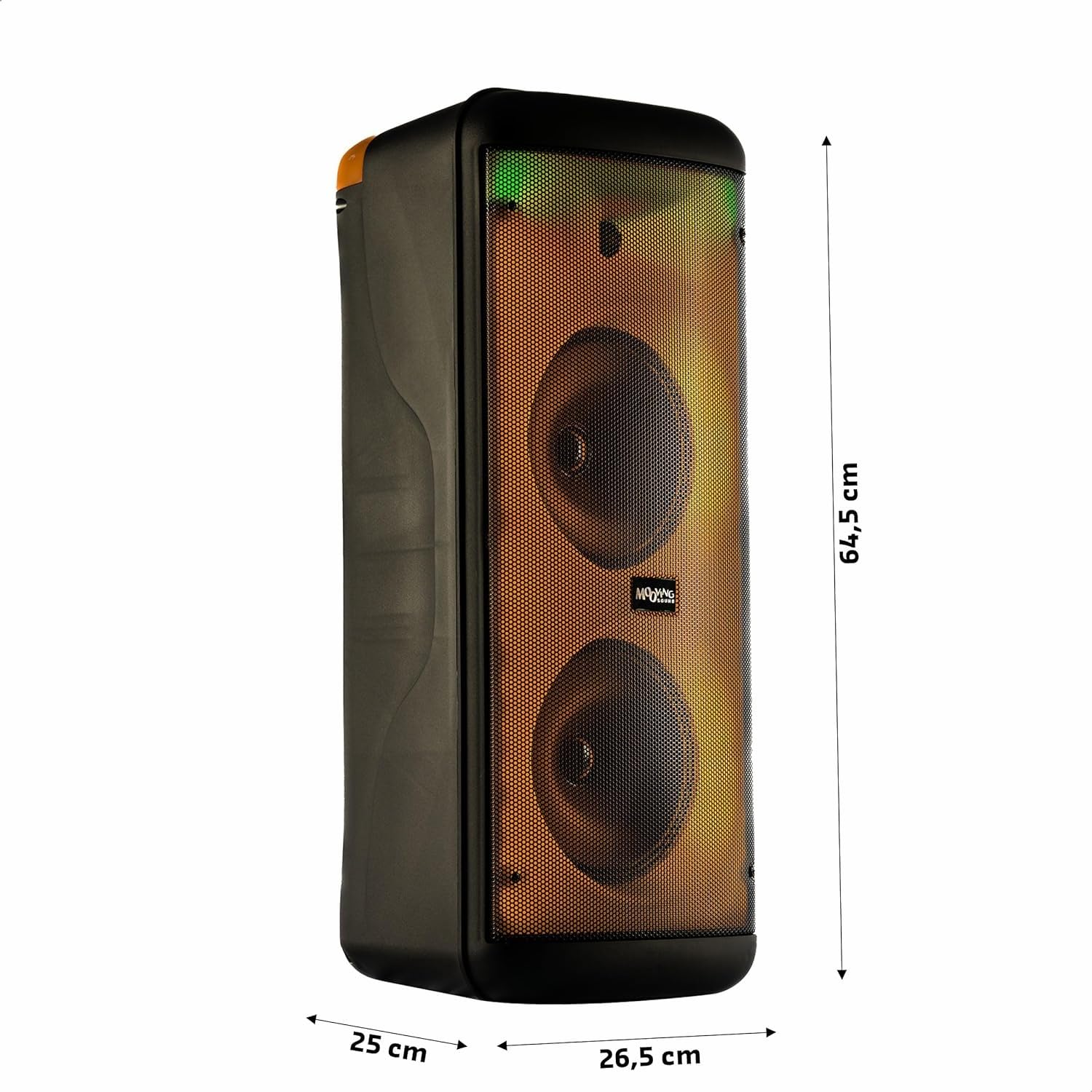 MOOVING LIGHT & SOUND - Pack Enceinte 600W Karaoke sans Fil Bluetooth USB Mooving ELECTRO-SOUND600 4 micros - Support Tablette SMM20 - Soirée Anniversaire