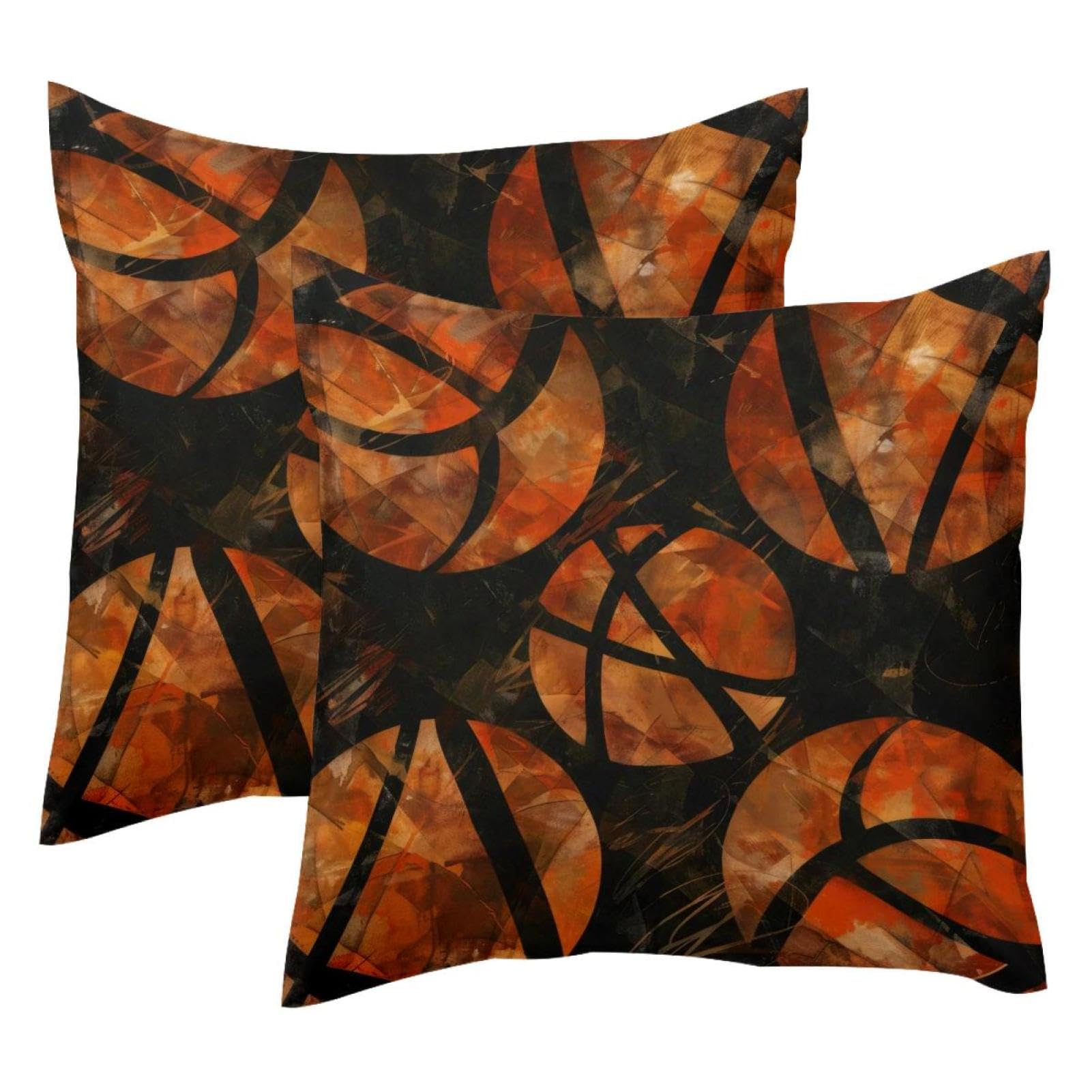 Housse de coussin basketball en velours doux 50x50 cm (lot de 2)