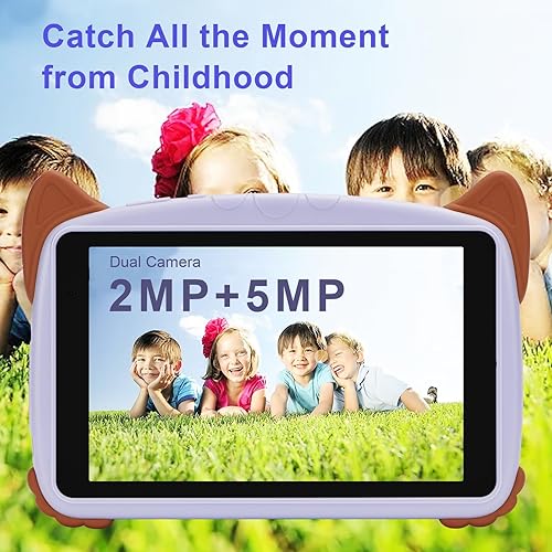 Miniatura 3 de C idea Tableta para niños de 8 pulgadas, Android 12 con funda a prueba de niños, 32 GB+32 GB, almacenamiento ampliable, cámara dual, HD, WiFi,