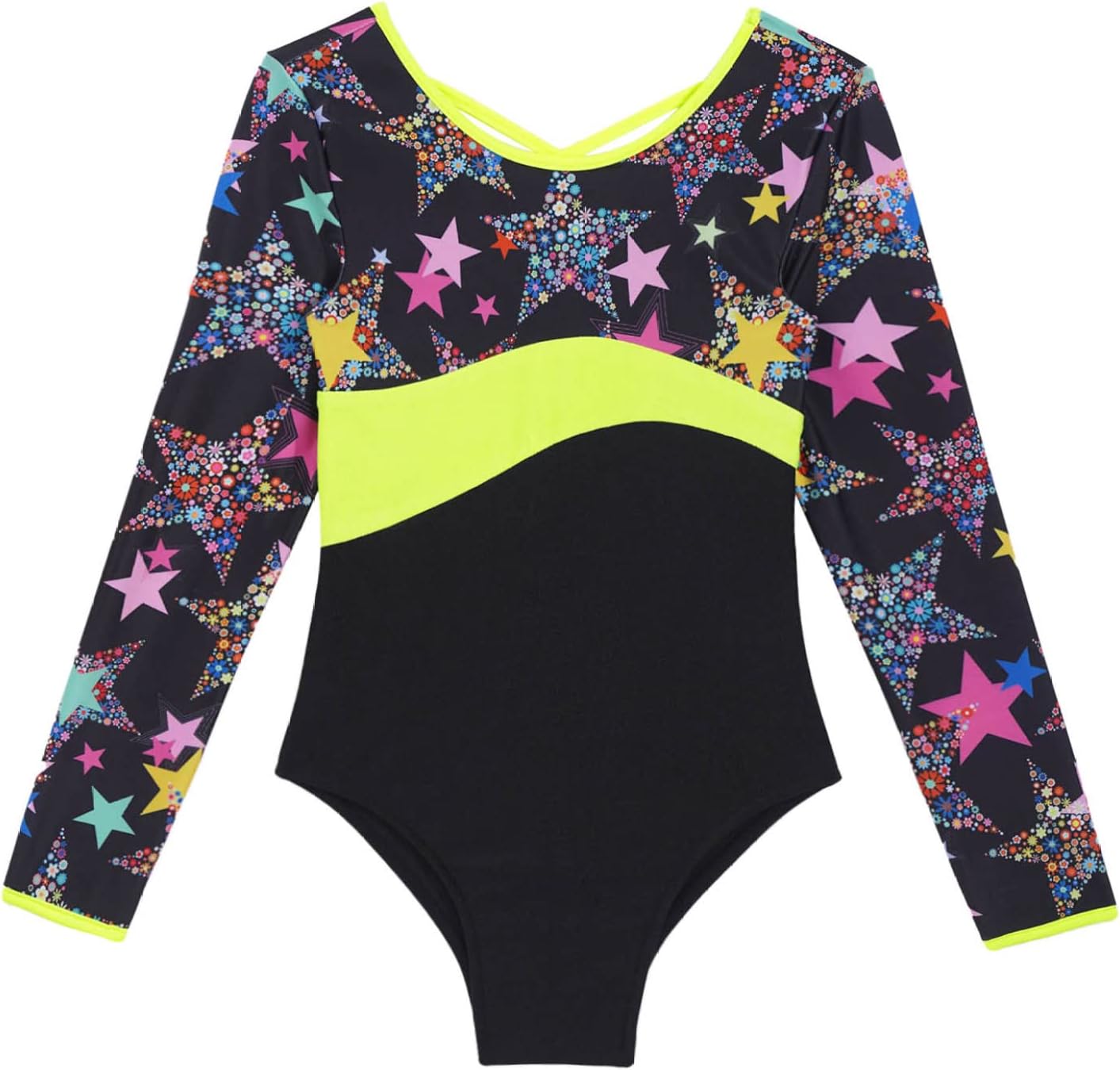 Long Sleeve Leotard with Shorts for Girls Gymnastics Workout Outfit Dance Set Tracksuit