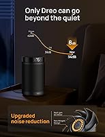 Vista 7 de Dreo - Calefactor eléctrico portátil de interior, con termostato, pantalla digital, temporizador 1-12 h, modo ecológico/ventilador, 1500 W PTC, Negro