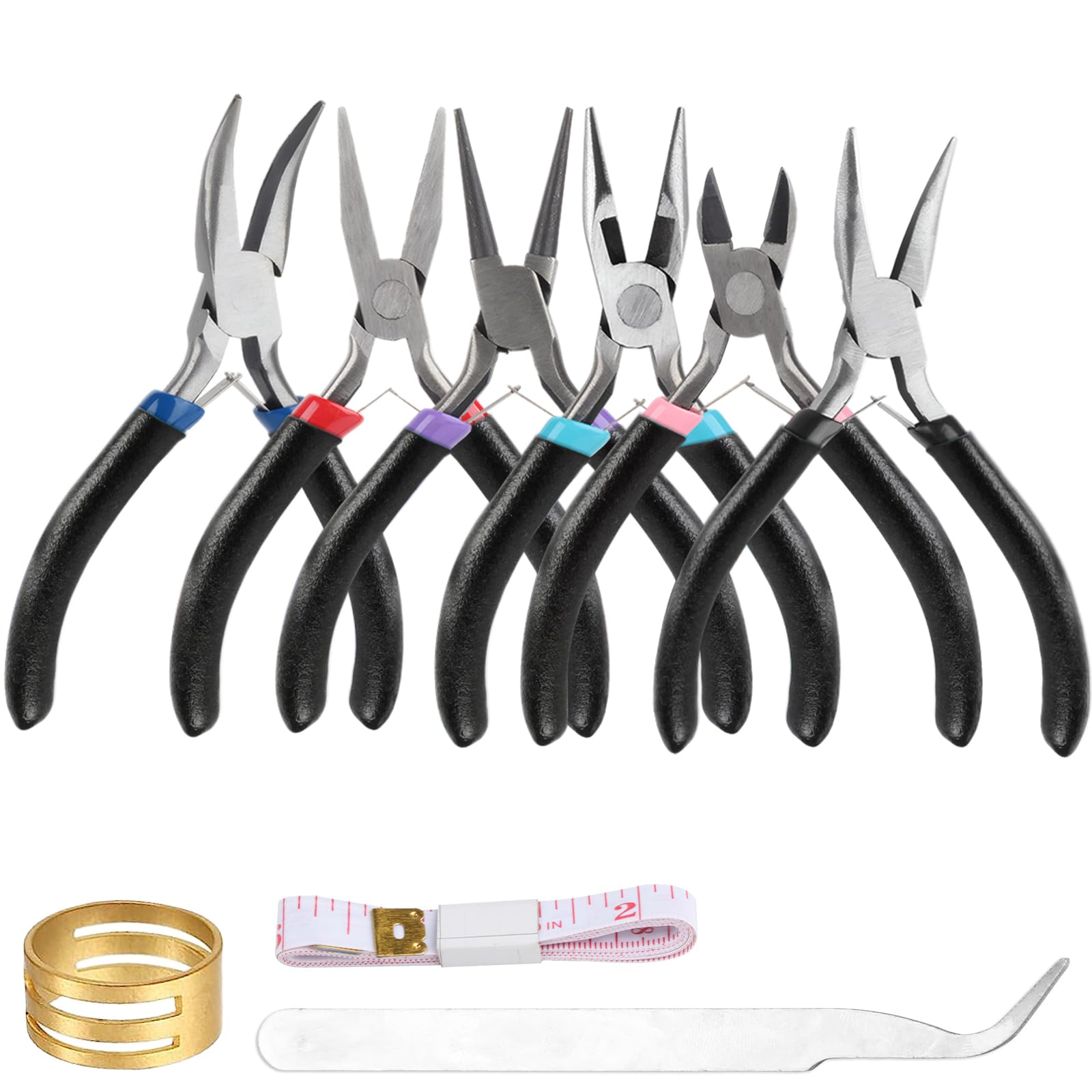 6 Stück Schmuckzangen Set,Schmuck Rundzange für Schmuckherstellung Werkzeug