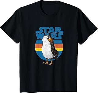 Kids Star Wars: The Last Jedi Vintage Seventies Porg Stripe T-Shirt