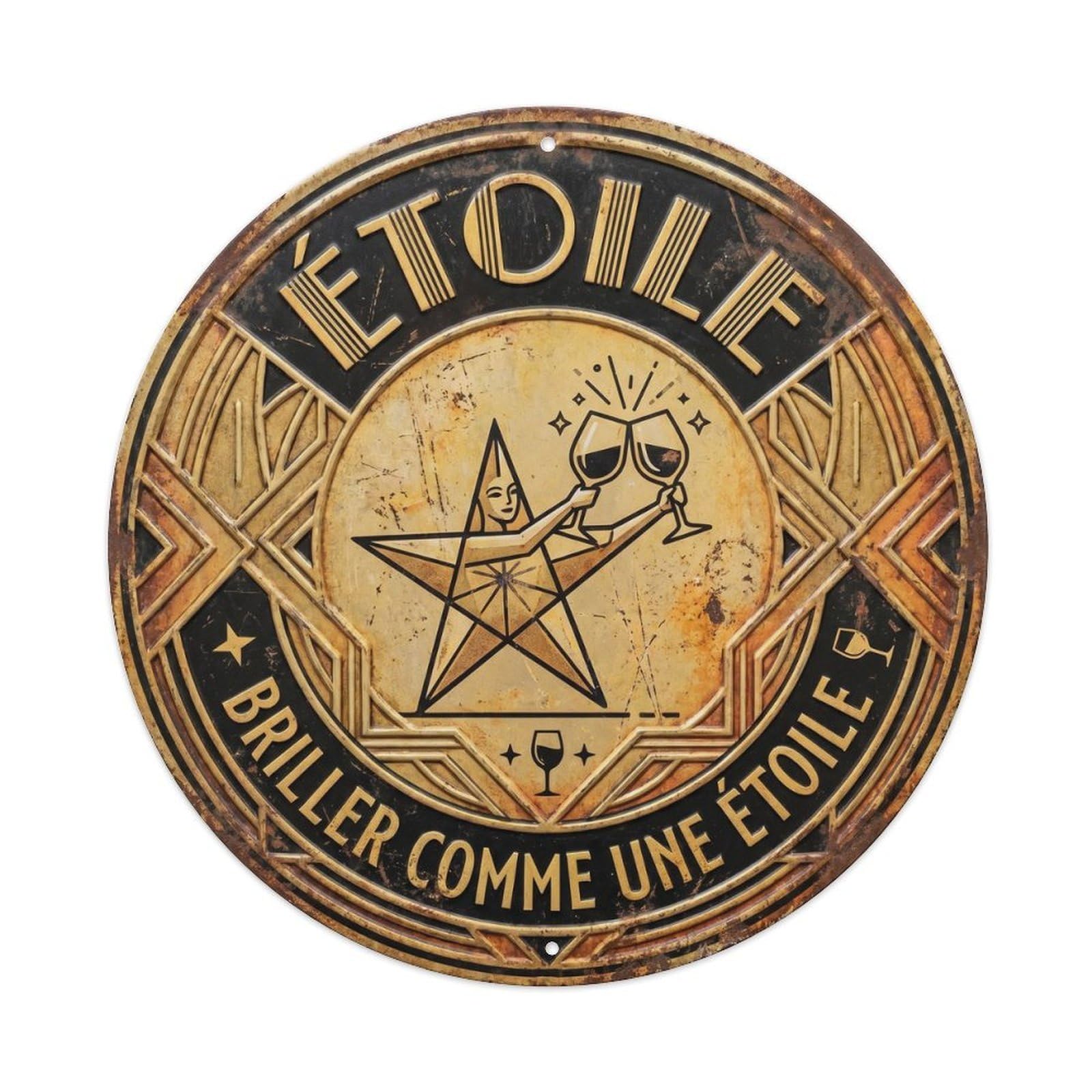 Star Humorous Bistro Star Metal Tin Sign