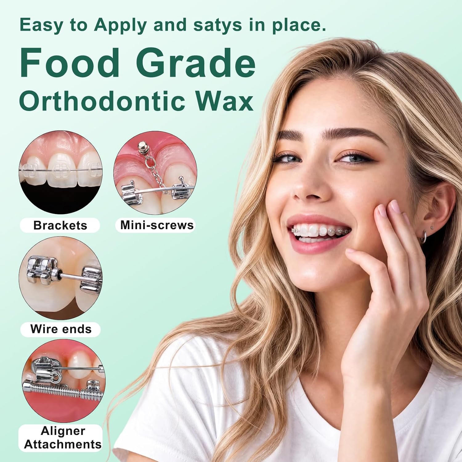 Orthodontic Wax for Braces 7mm Large Size Pre-Cut Bowl Shape Dental Wax Dot