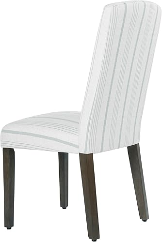 Miniatura 7 de HomePop Parsons - Sillas de comedor clásicas, paquete de 2, rayas grises paloma