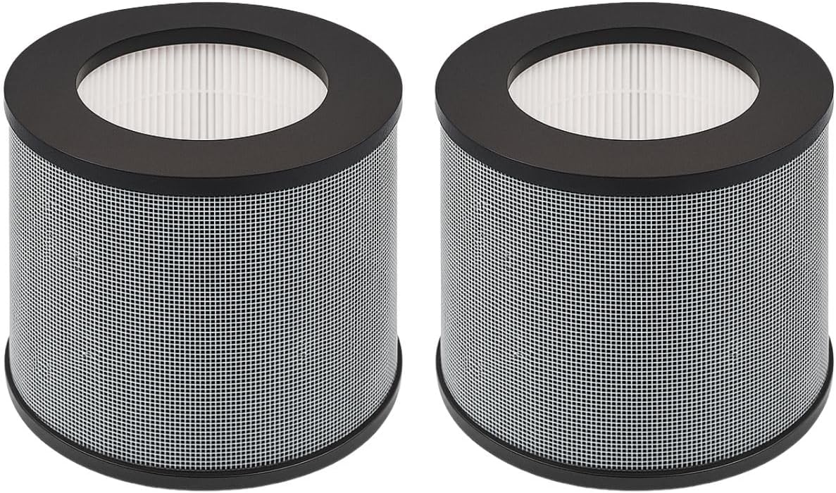 Nispira TT-AP006 Replacement Filter for TaoTronics Air Purifier 3-in-1 True HEPA Smoke Dust VOCs Remover, 2 Packs