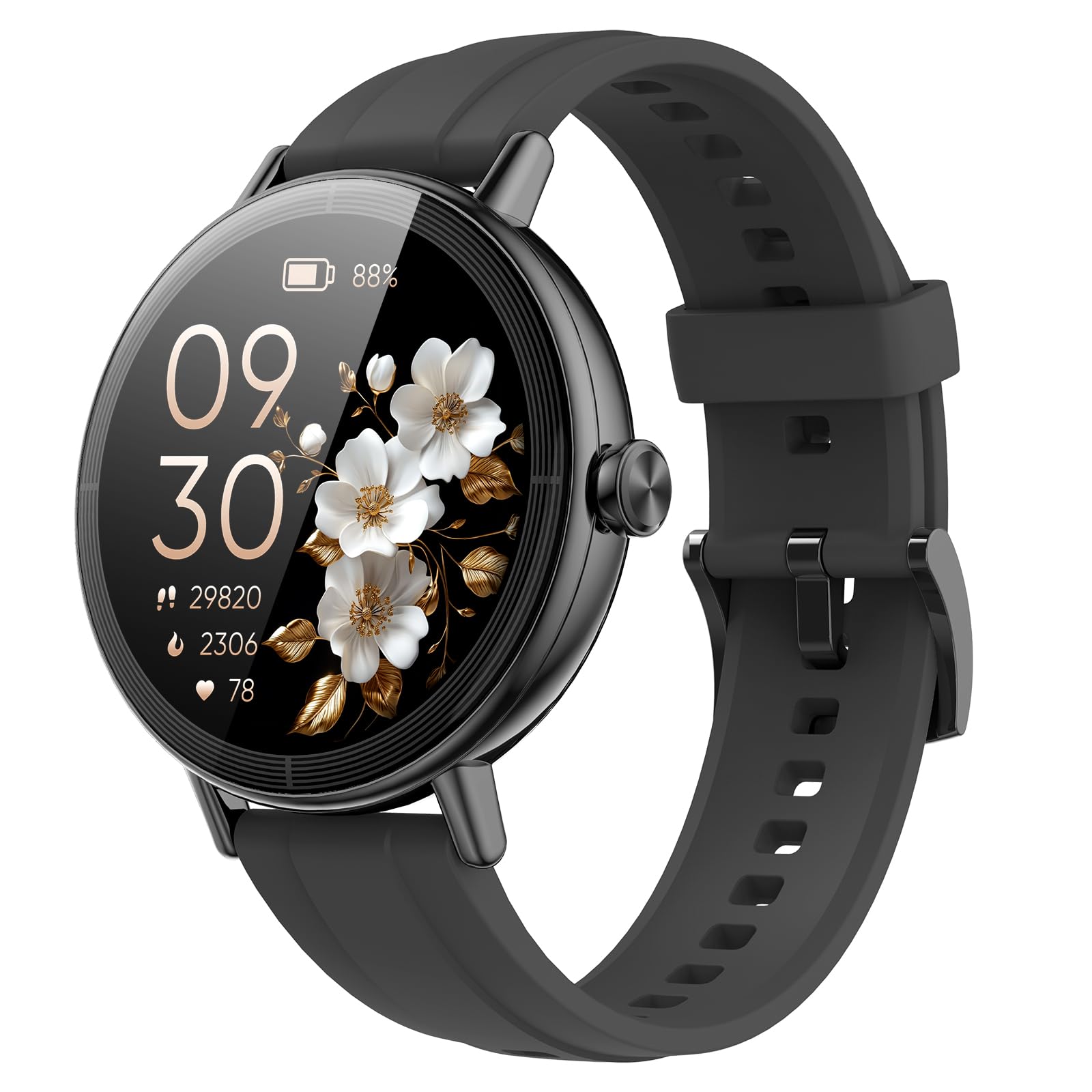 Smartwatch Donna, 1.27"HD Orologio Smartwatch con Chiamata Bluetooth, 2026 Orologio Contapassi con Sonno/Cardiofrequenzimetro, 100+ Sportive Fitness Watch, IP68 Smart Watch per Android iOS, Nero