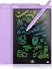Genialba LCD Writing Board 12 Inch Colourful Electronic Tablet Portable Erasable Drawing Board Graphic Tablet for Children's Games 3 4 5 6 7 Years Old Child Boys Girls (Purple)