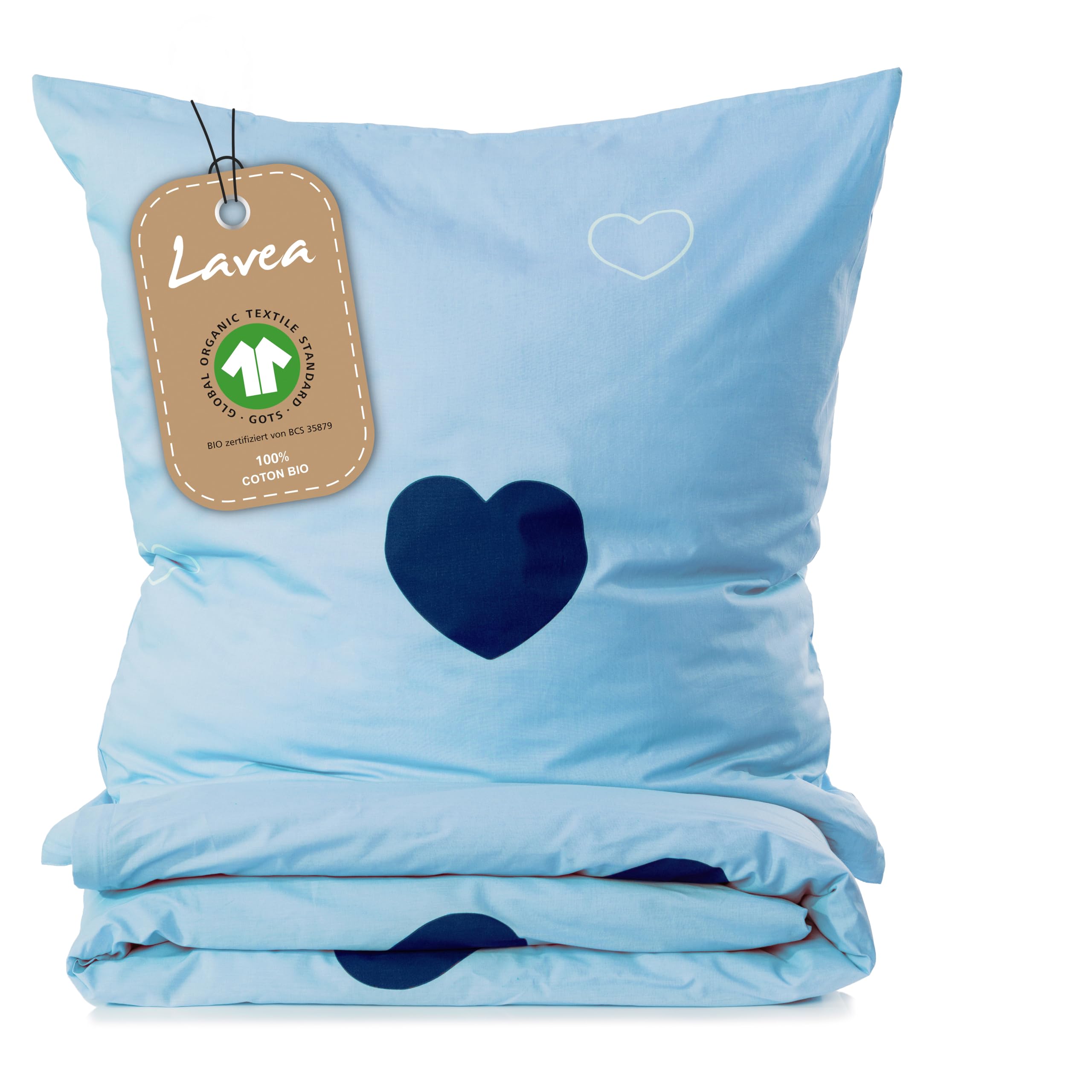 Housse de couette 100x135 cm respirante en coton bio pour lit enfant