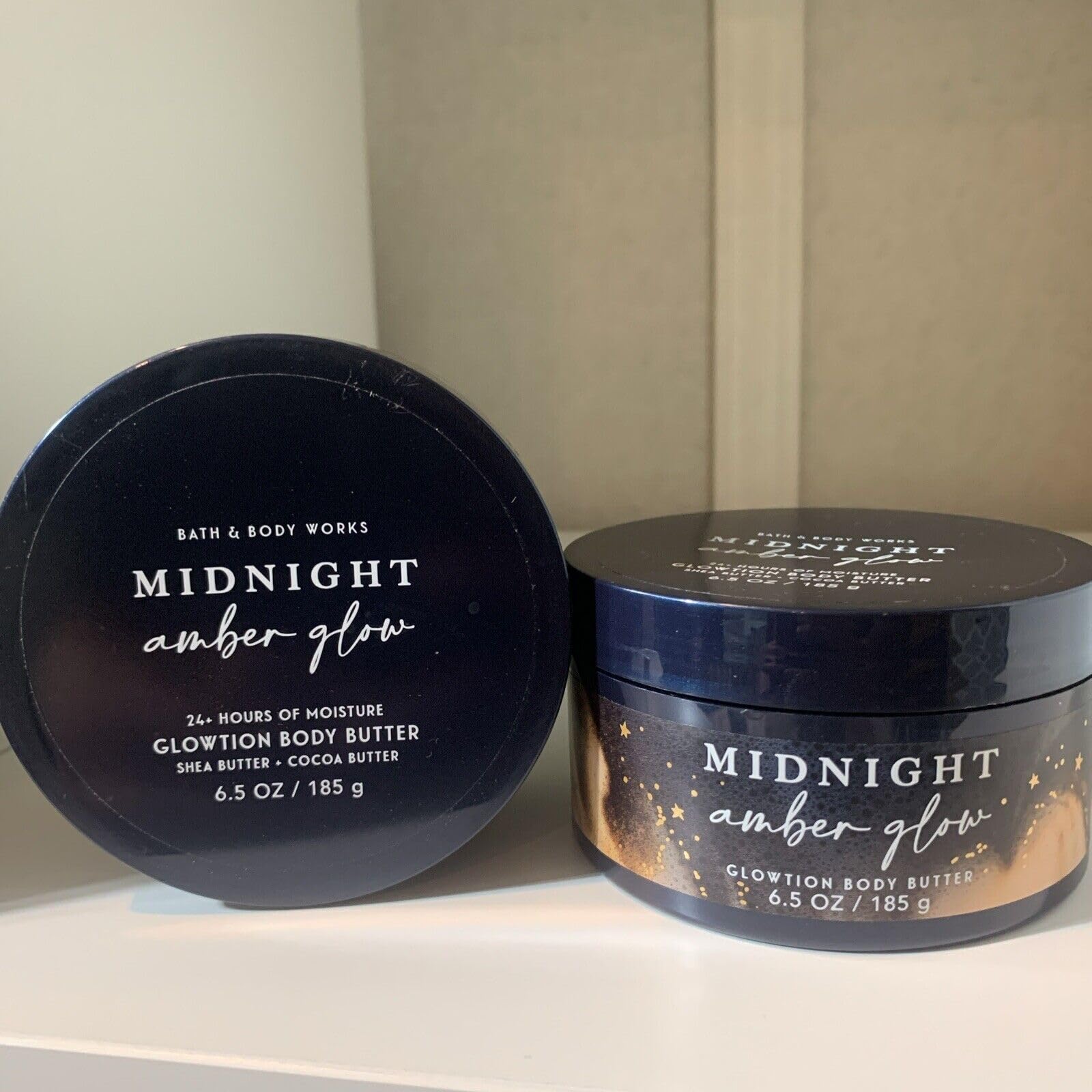2 MIDNIGHT AMBER GLOW Glowtion BATH Body Butter