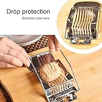 Vista 5 de Egg Slicer for Hard Boiled Eggs Heavy Duty Metal Egg Cutter Stainless Steel Wire Quickly for Eggs Salads Sandwiches
