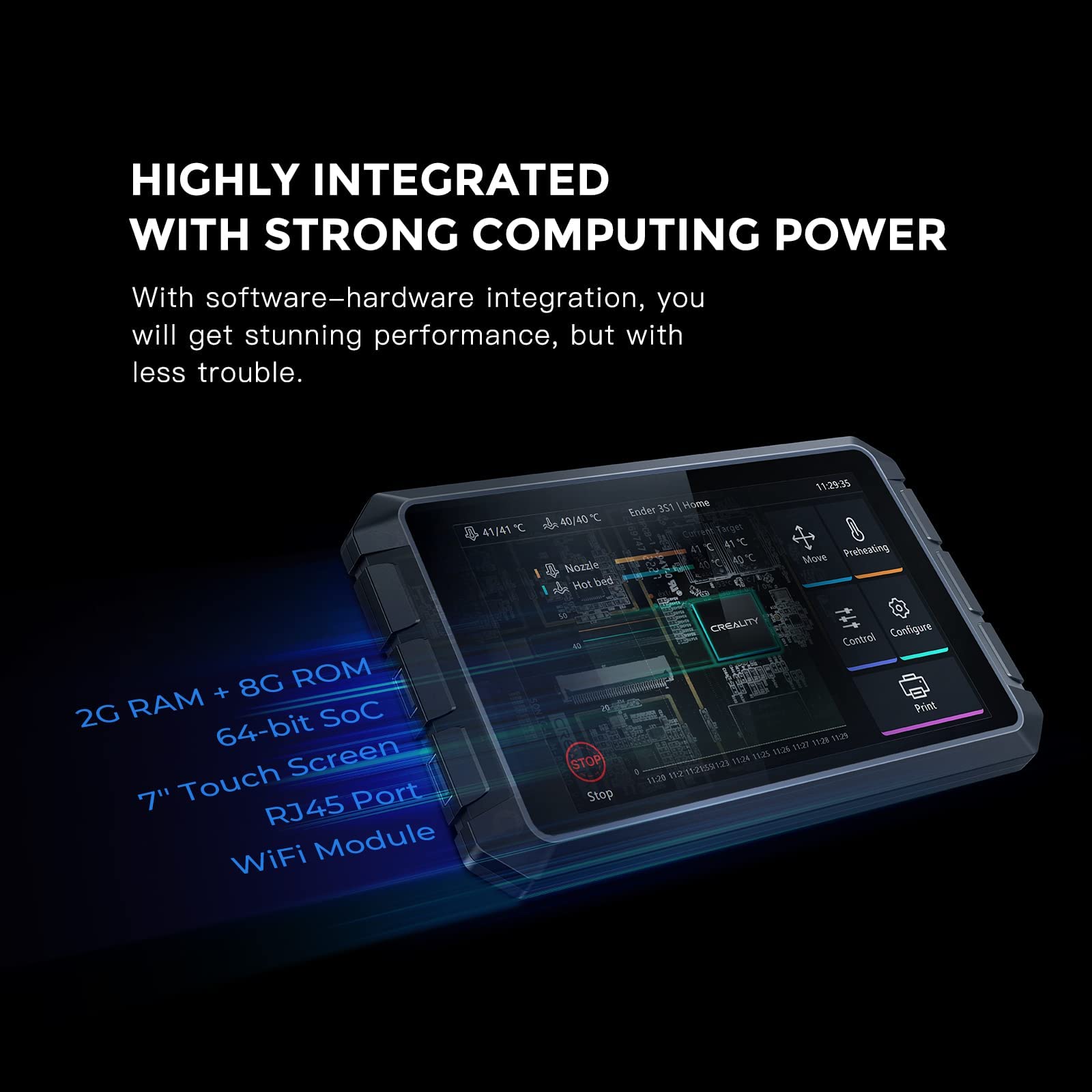 Amazon | 公式 Creality Sonic Pad Klipper タッチスクリーン 7inch