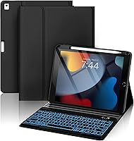 Vista 1 de OYEEICE Funda para iPad de 9ª generación con teclado de 10.2 pulgadas 2021, teclado BT desmontable con magnético, funda para iPad Air de 3ª